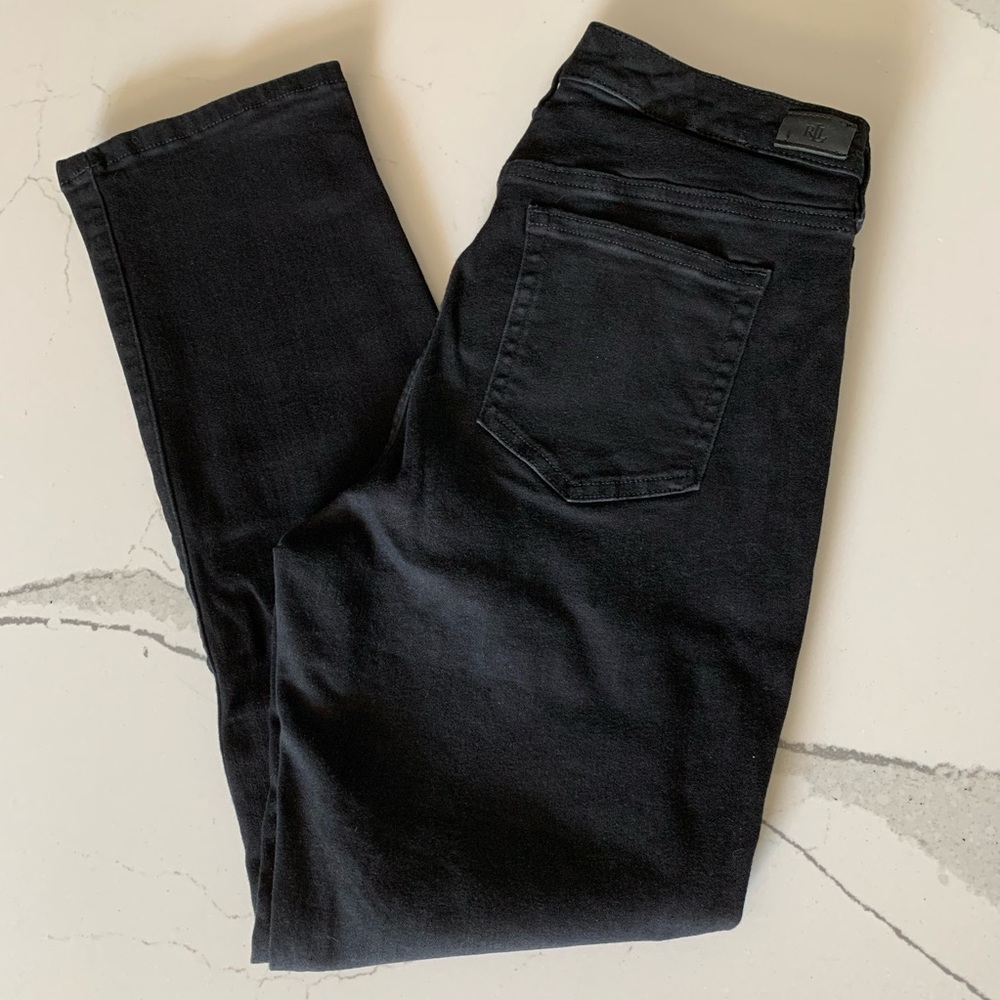 Lauren Ralph Lauren Black Straight Crop Jeans 8